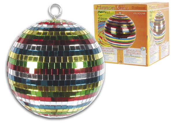 BOLA DE ESPELHOS MULTICOR (Ø 20cm)
