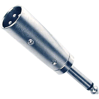 Adaptador XLR Macho / 6,35 Macho Mono