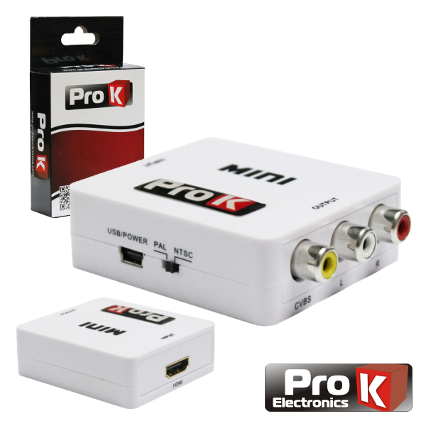 Conversor HDMI para Video Composto RCA C/ Audio