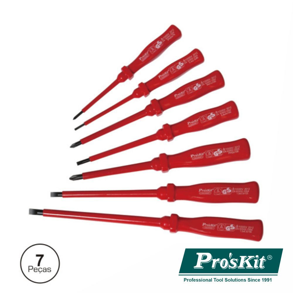 Conjunto 7 Chaves Isoladas 1000V ProsKit 8PK-8100E