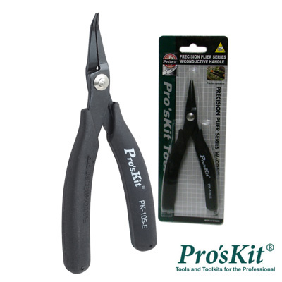 ALICATE DE PONTAS CURVAS C/ PUNHO CONDUTOR 140MM PROSKIT 1PK-105-E