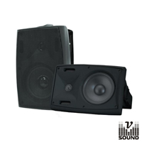 CONJUNTO 2 COLUNAS 2 VIAS 8 OHM E 100V 40W 4" PRETAS VSOUND