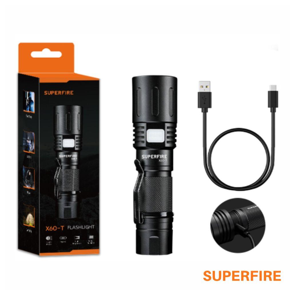 Lanterna  36W 2200lm IP34 c/ Zoom Recarregavel Superfire