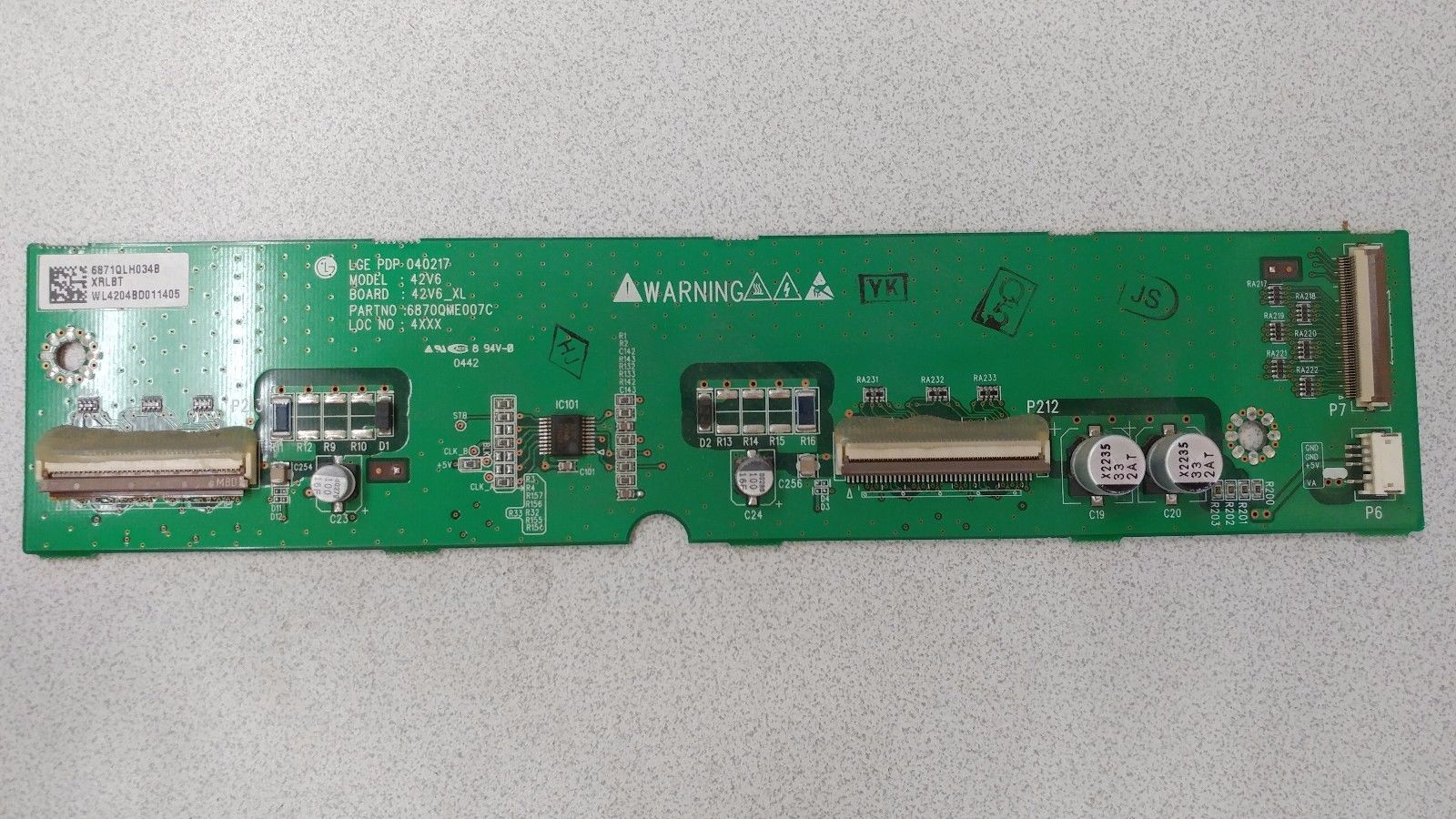 Buffer Board Left XL RZ42PX11 6871QLH034B -6870QME007C - USADO