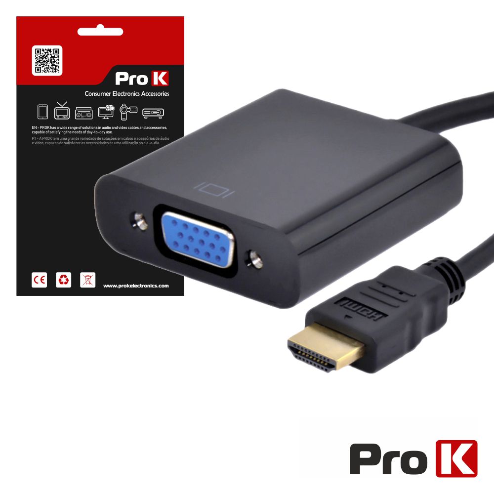 Conversor HDMI para VGA Sem Audio PROK