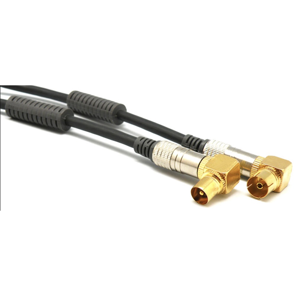 Cabo TV Macho / TV Fêmea 1,5mt RG59 c/ Filtro – Curva Metal