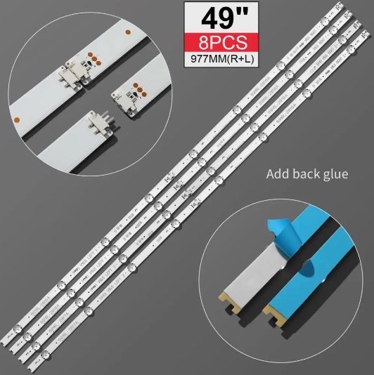 Kit 4 Barras LED LG 49" - 6916L-2705A/06A/07A/08A - 49'' V16.5 ART3 2983 REV0.02 -UHD