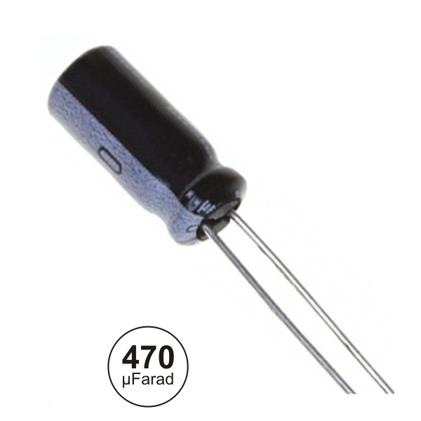 Condensador Electrolítico 105º - 470uF - 100V