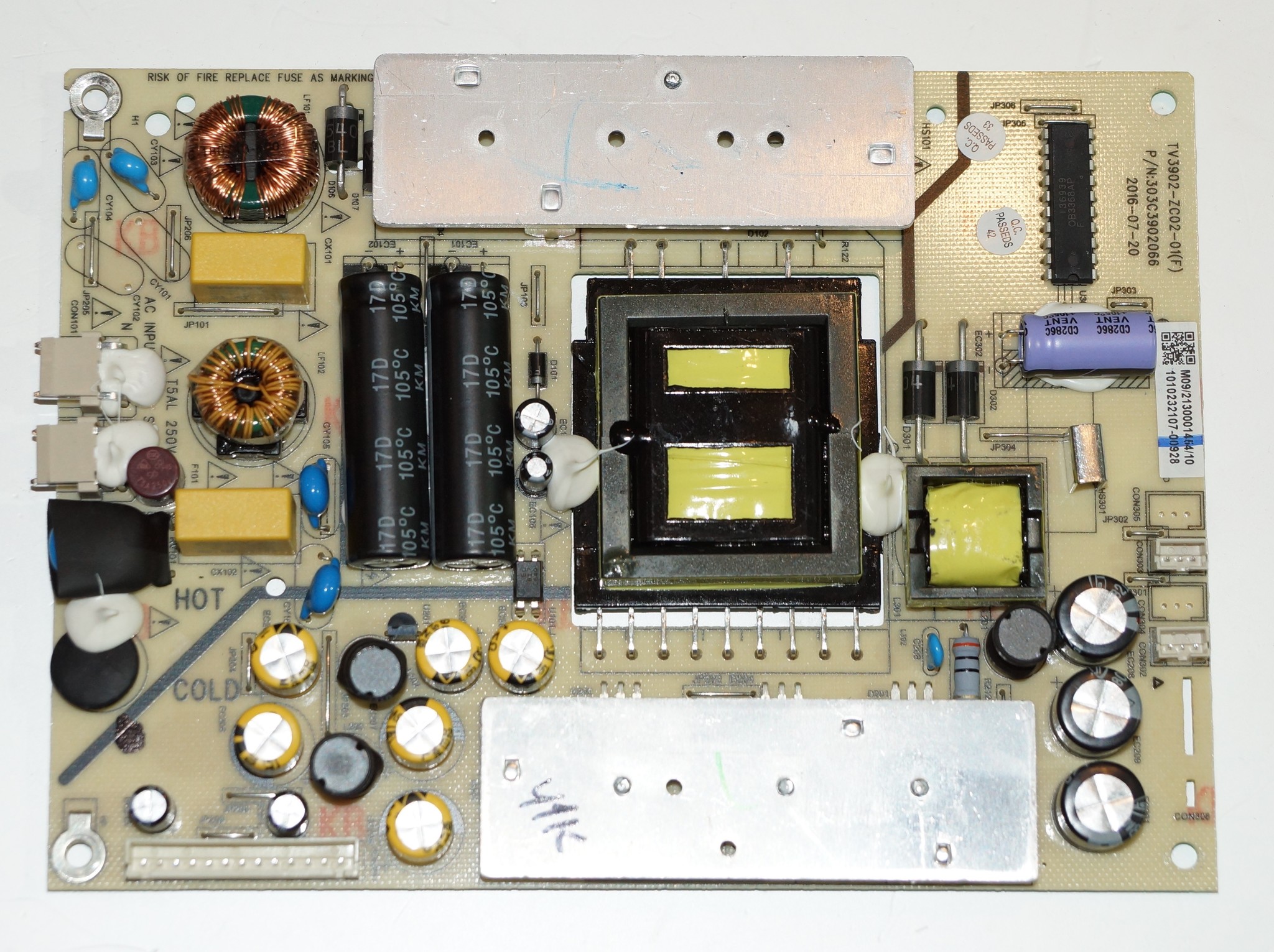Power Board  TV3902-ZC-01(F) P/N:303C3902066 - Usada