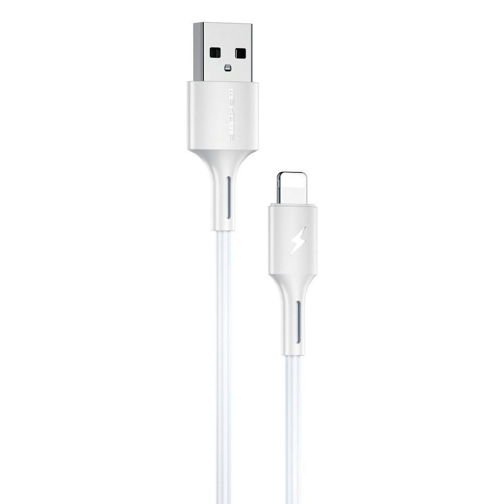 Cabo USB-A 2.0 Macho / Lightning Macho 3A Branco 1m - Carga Rápida