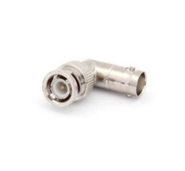 Adaptador BNC Macho / BNC Fêmea Curva 90º