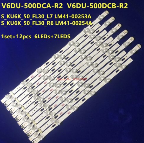 kit 12 LED BAR 50" 6 A + 6 B Samsung V6DU-500DCA-R2 + V6DU-490DCB-R2