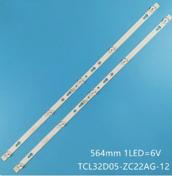 Kit 2 Barras LED 5 led´s  TC32L72A-V01 32D1200GL TC320M14 TCL32D05-ZC22AG-12  GIC32LB37_3030F2.1D_v0.5_20180517 -  564mm