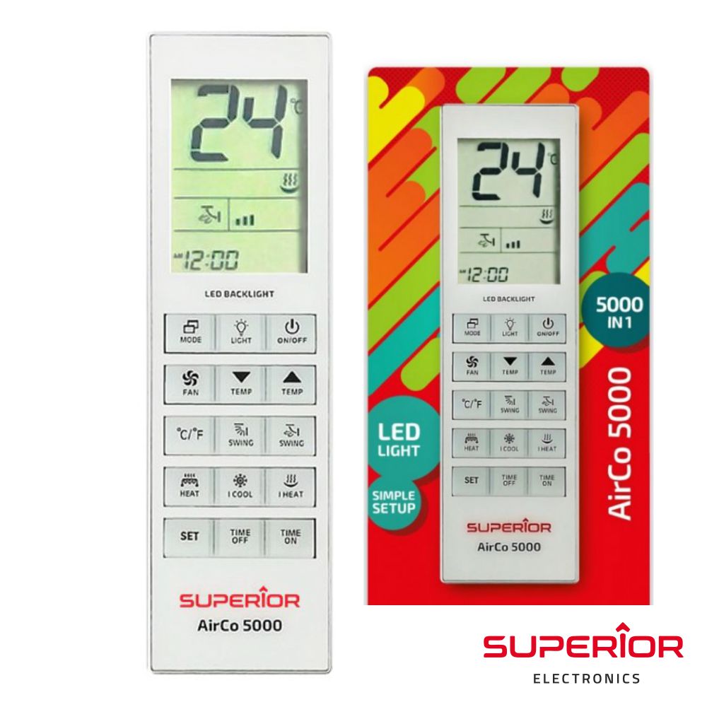 TELECOMANDO UNIVERSAL AR CONDICIONADO SUPERIOR AIRCO5000