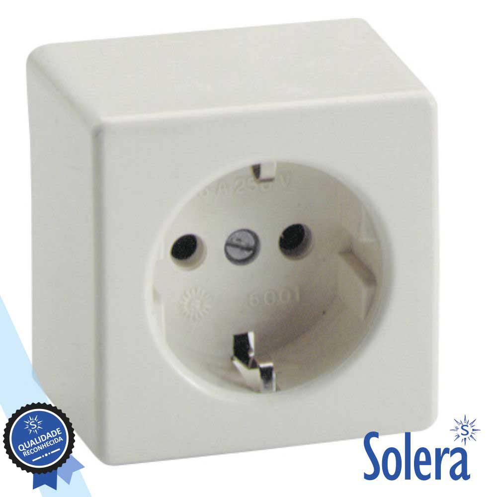 Tomada Elétrica Superfície 1x Schuko SOLERA