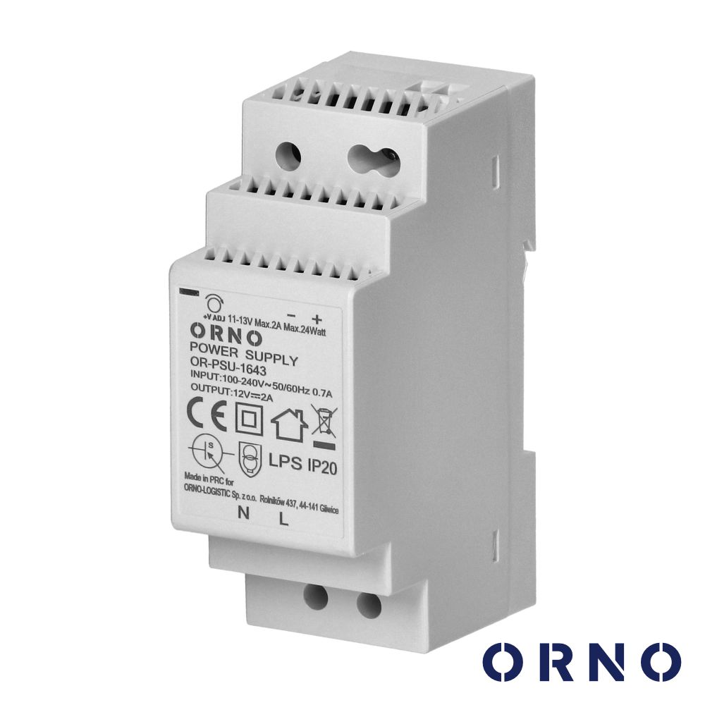 Fonte De Alimentação 220V - 12V DC 2A - 24VA calha Din