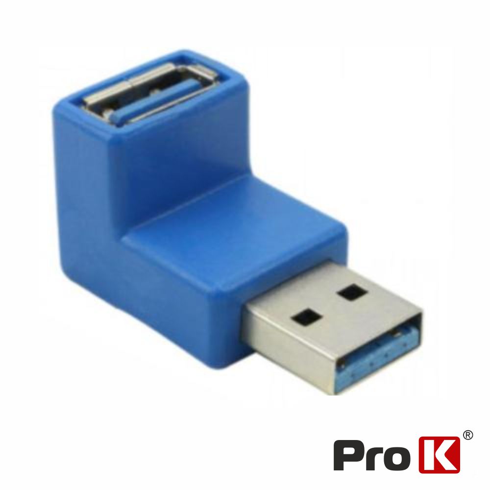 Adaptador USB-A 3.0 Macho /  Fêmea 90º