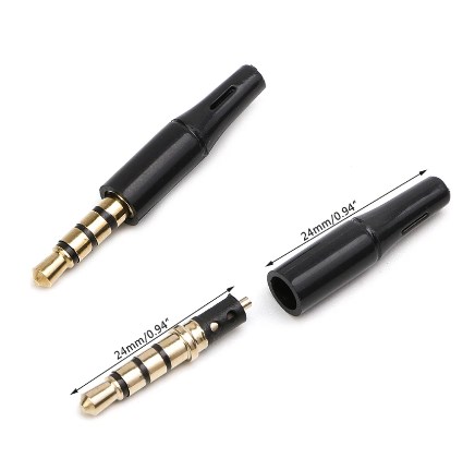 FICHA JACK 3.5MM 4 LIGAÇÕES - SLIM
