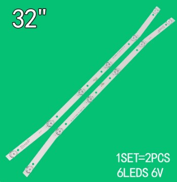 Kit 2 Barras LED 6 led´s JS-D-JP32DM-06EC / MS-L2082 V2 MS-L3655 V1