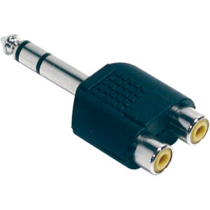 Adaptador 6,35 Macho ST / 2xRCA Fêmea