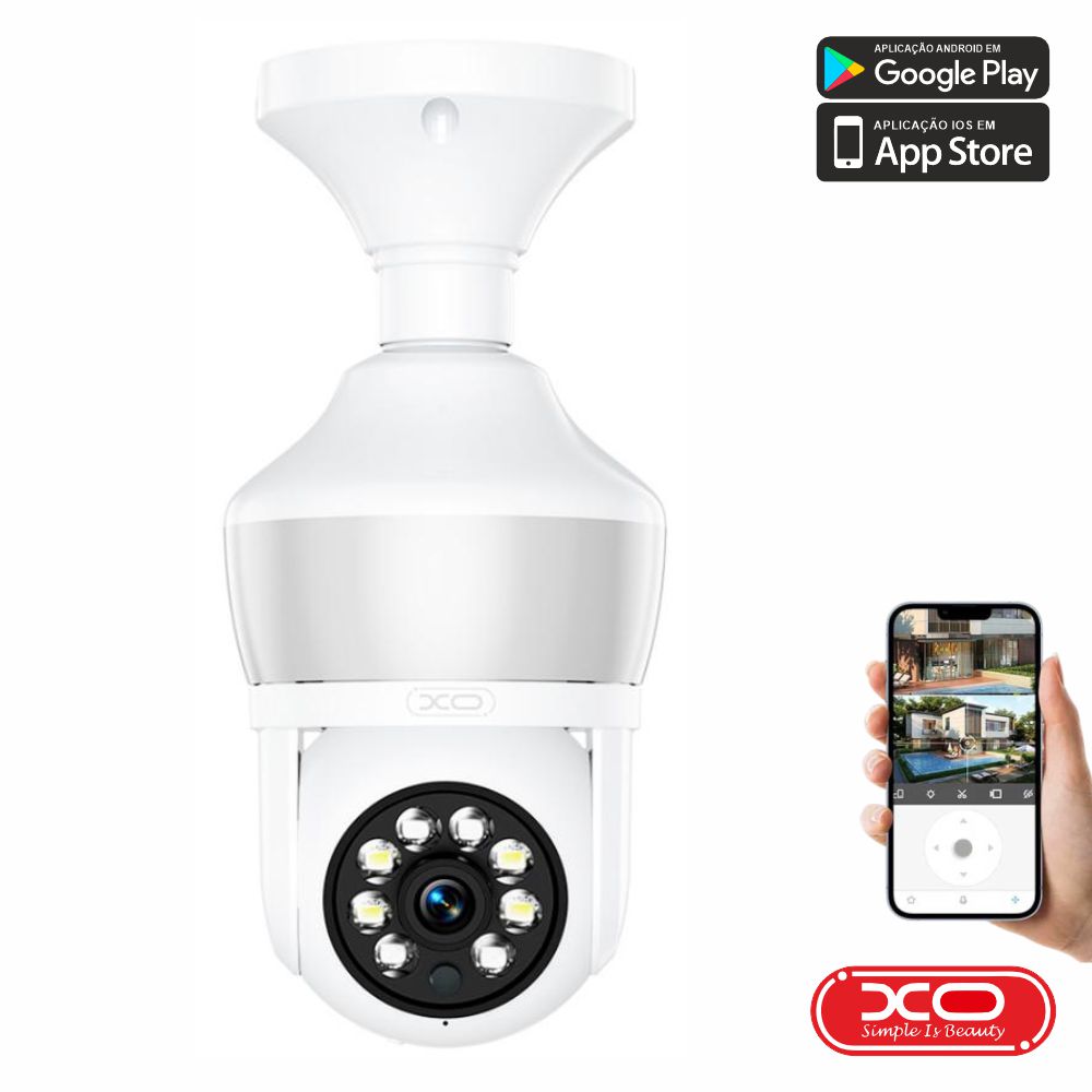 Câmara Vigilância IP Rotativa 3MP Wi-Fi  XO-CR05