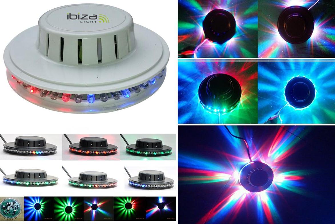 UFO COM EFEITOS DE LUZ A LED´S PARA PAREDE, TECTO OU MESA - IBIZA COR BRANCA