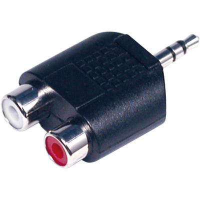 Adaptador 3,5 Macho ST / 2xRCA Fêmea