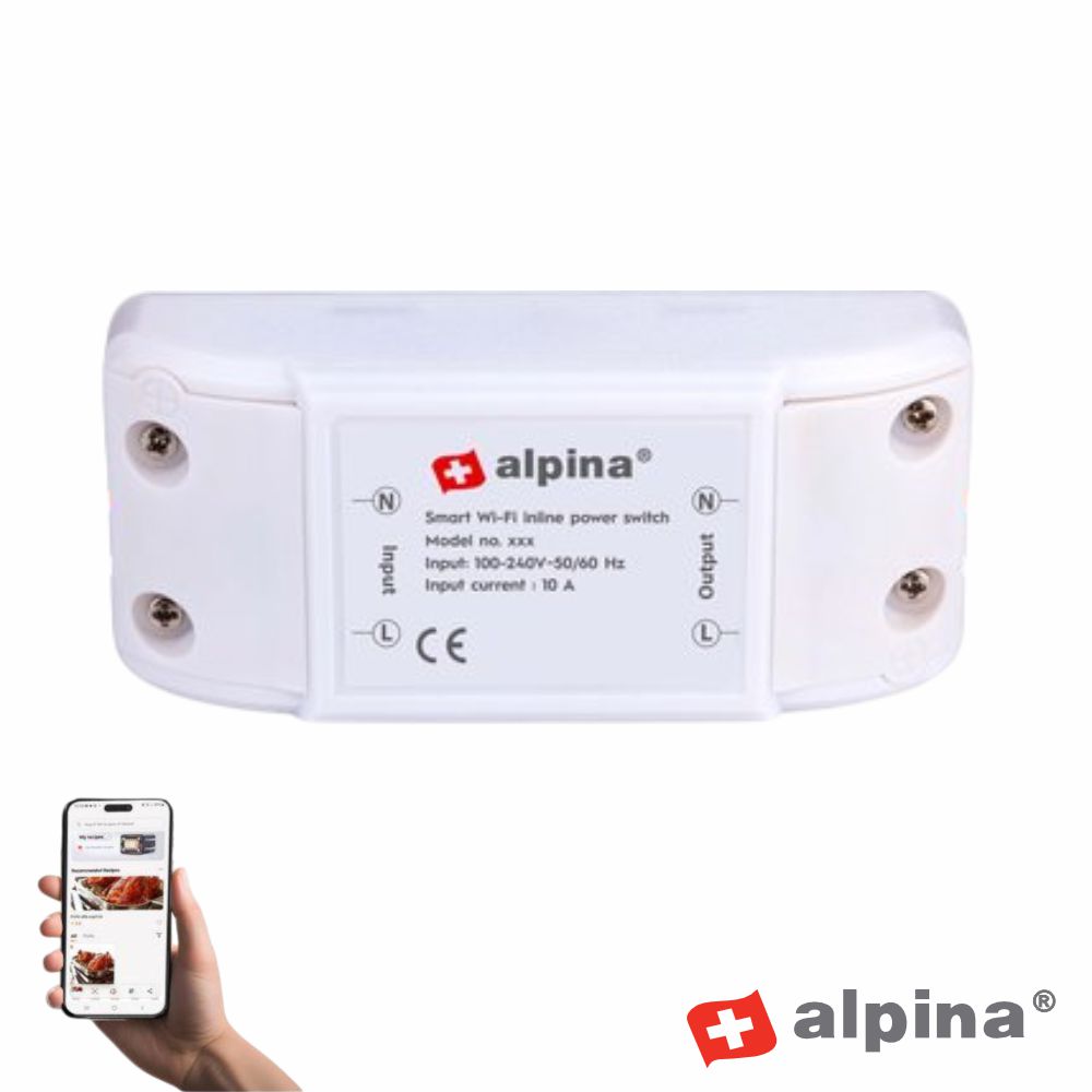 Módulo Automação Interruptor Wi-Fi 1 Canal 2500W Tuya ALPINA