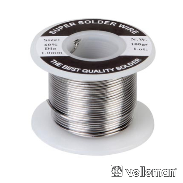 Solda Fio Ø1mm 60Sn/40Pb - Rolo 100gr