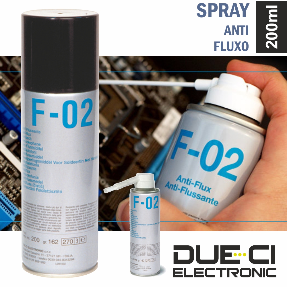 Spray DUE-CI F-02 Anti-Fluxo (limpa impressos)  200 ml