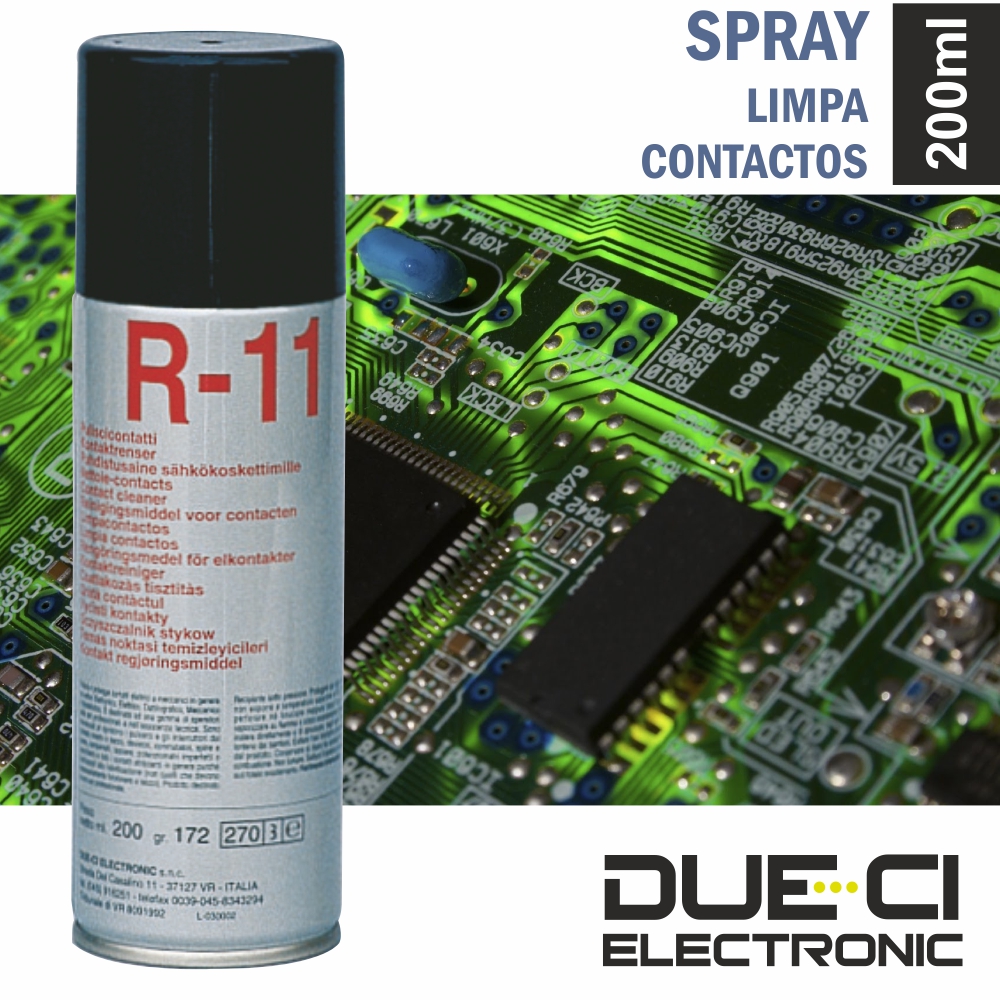 Spray DUE-CI R-11 LIMPA CONTACTOS lubrif -  200 ml