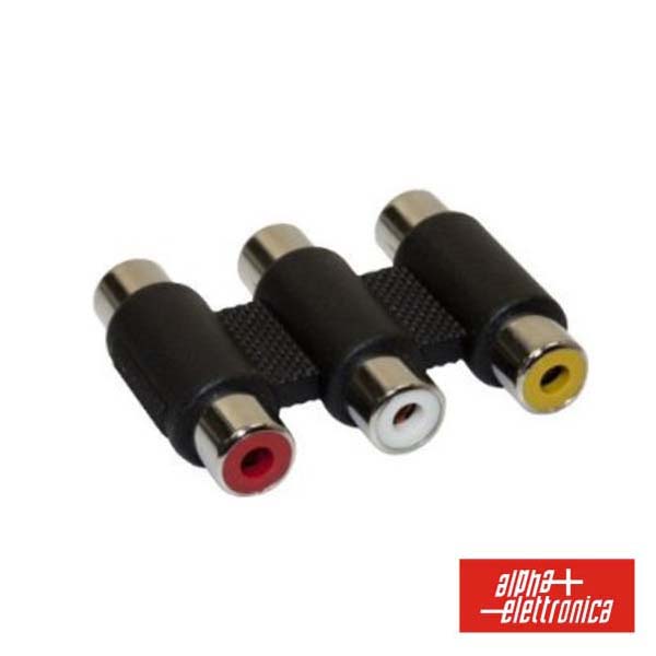 Adaptador 3xRCA Fêmea / 3xRCA Fêmea