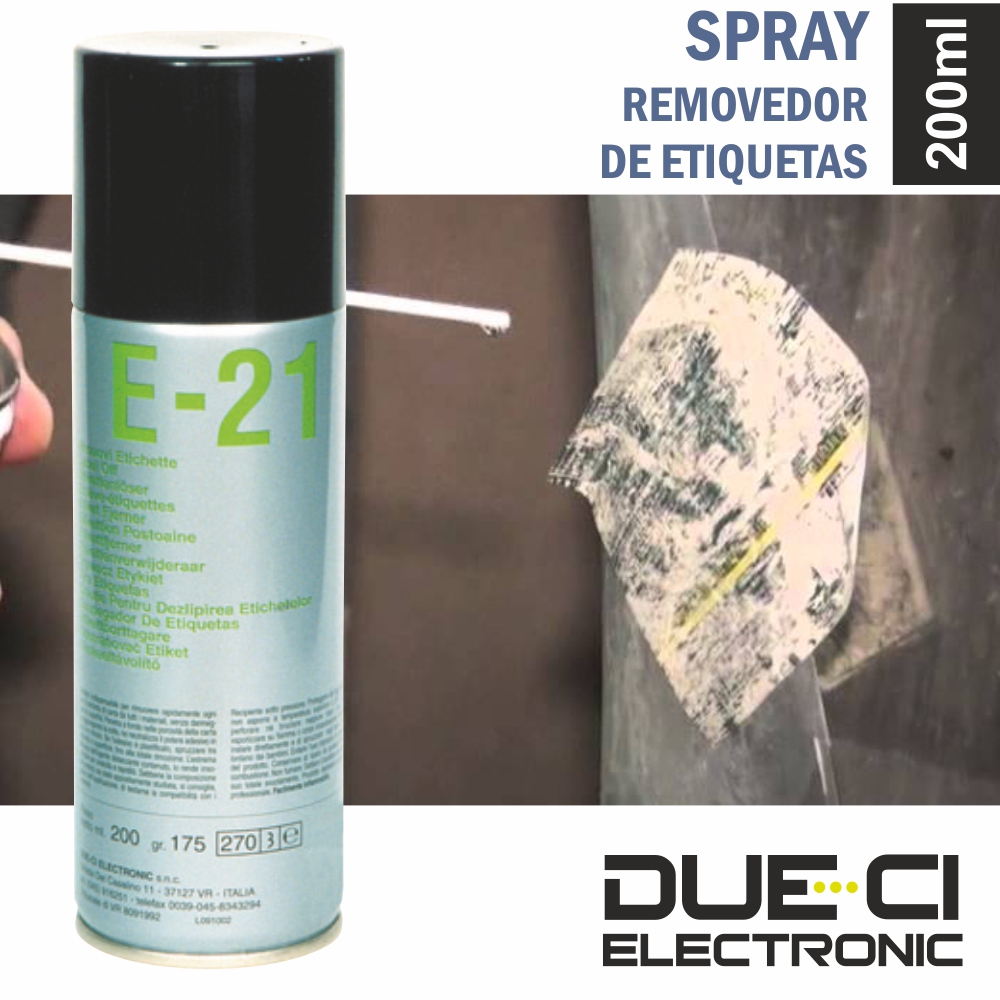 Spray DUE-CI E-21 Removedor de Etiquetas - 200 ml