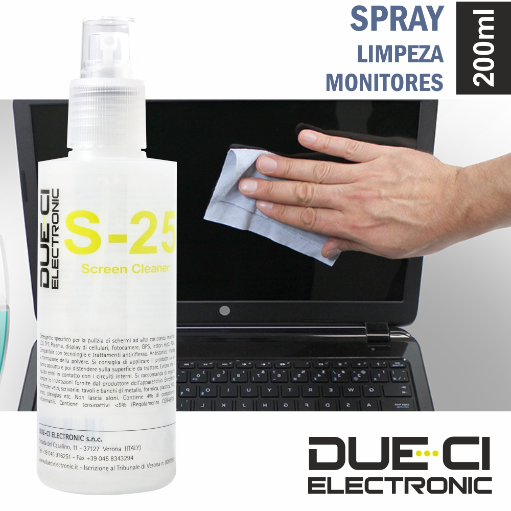 SPRAY LIMPEZA LCD´S DISPLAY´S 200ml DUE-CI