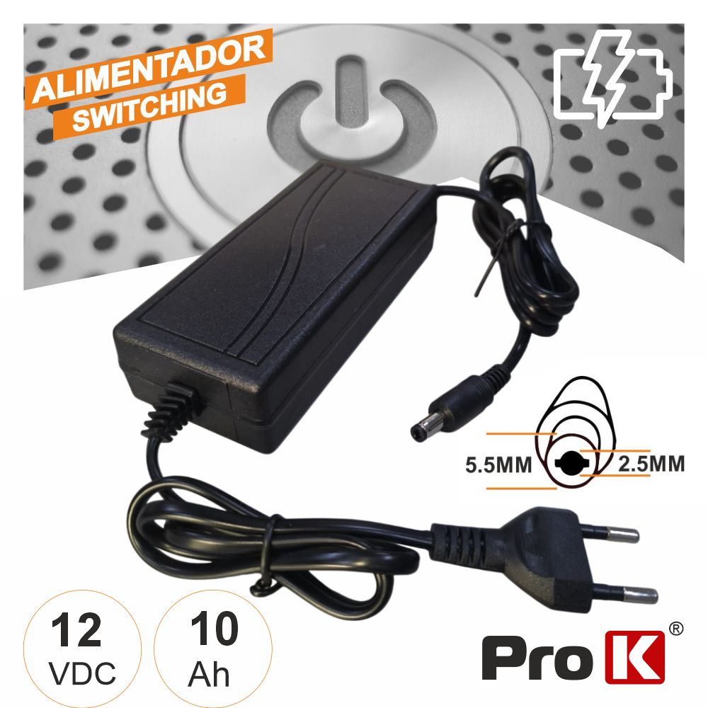 ALIMENTADOR SWITCHING  12V 10A 120W (Dc 5.5x2.5mm)