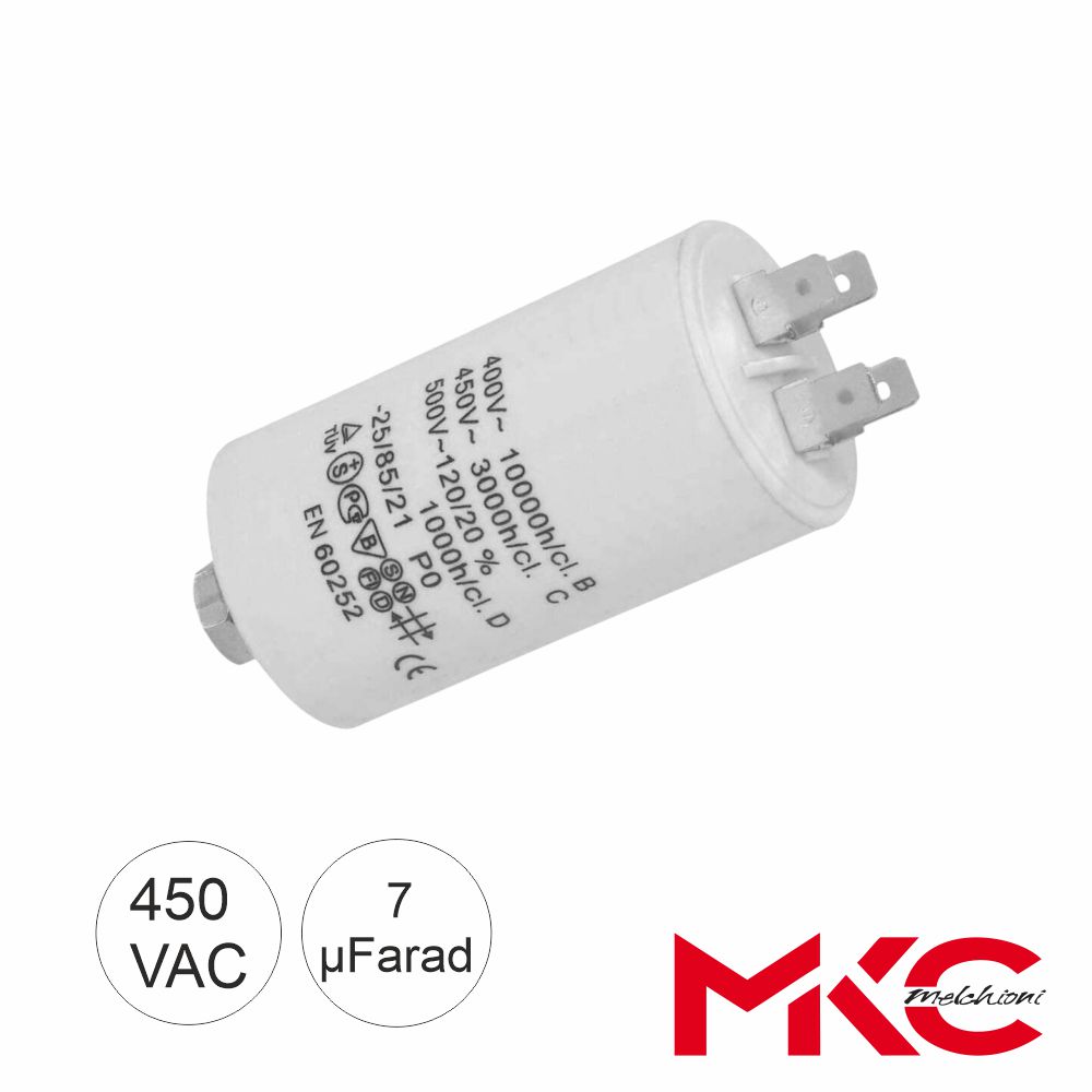 Condensador Arranque  7MF 450V + Terra