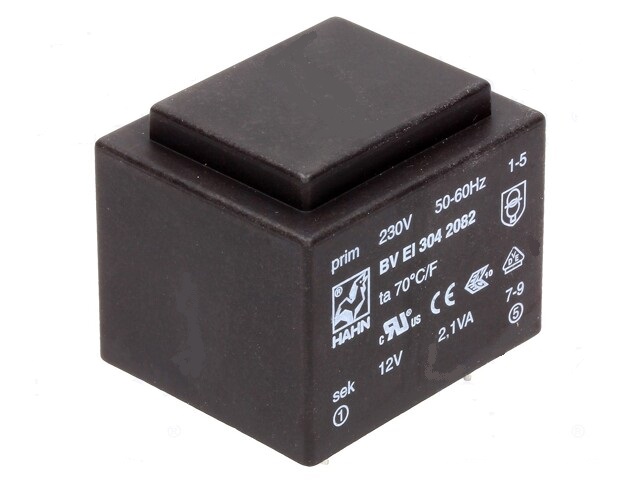 Transformador Encapsulado 230V AC - 12V AC 2,1VA