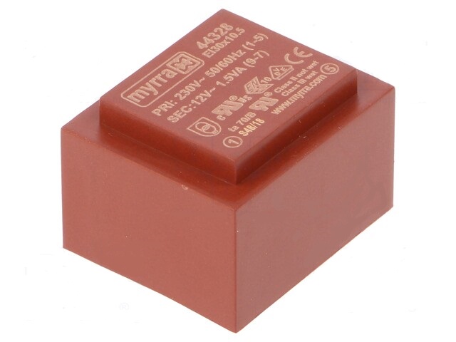 Transformador Encapsulado 230V AC - 12V AC 1,5VA