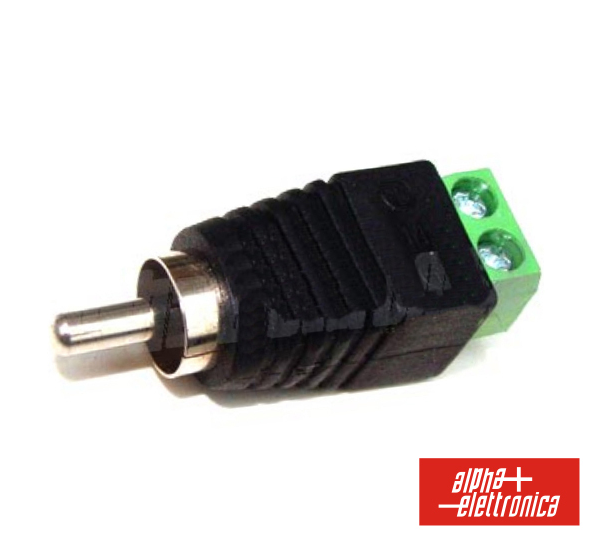 FICHA RCA MACHO COM TERMINAIS EM PARAFUSO