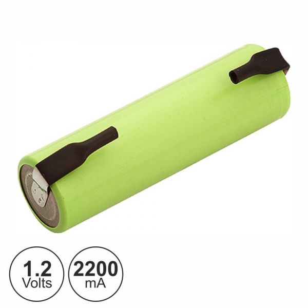 Pilha Recarregável R6 1,2V 2200mAh c/ patilhas