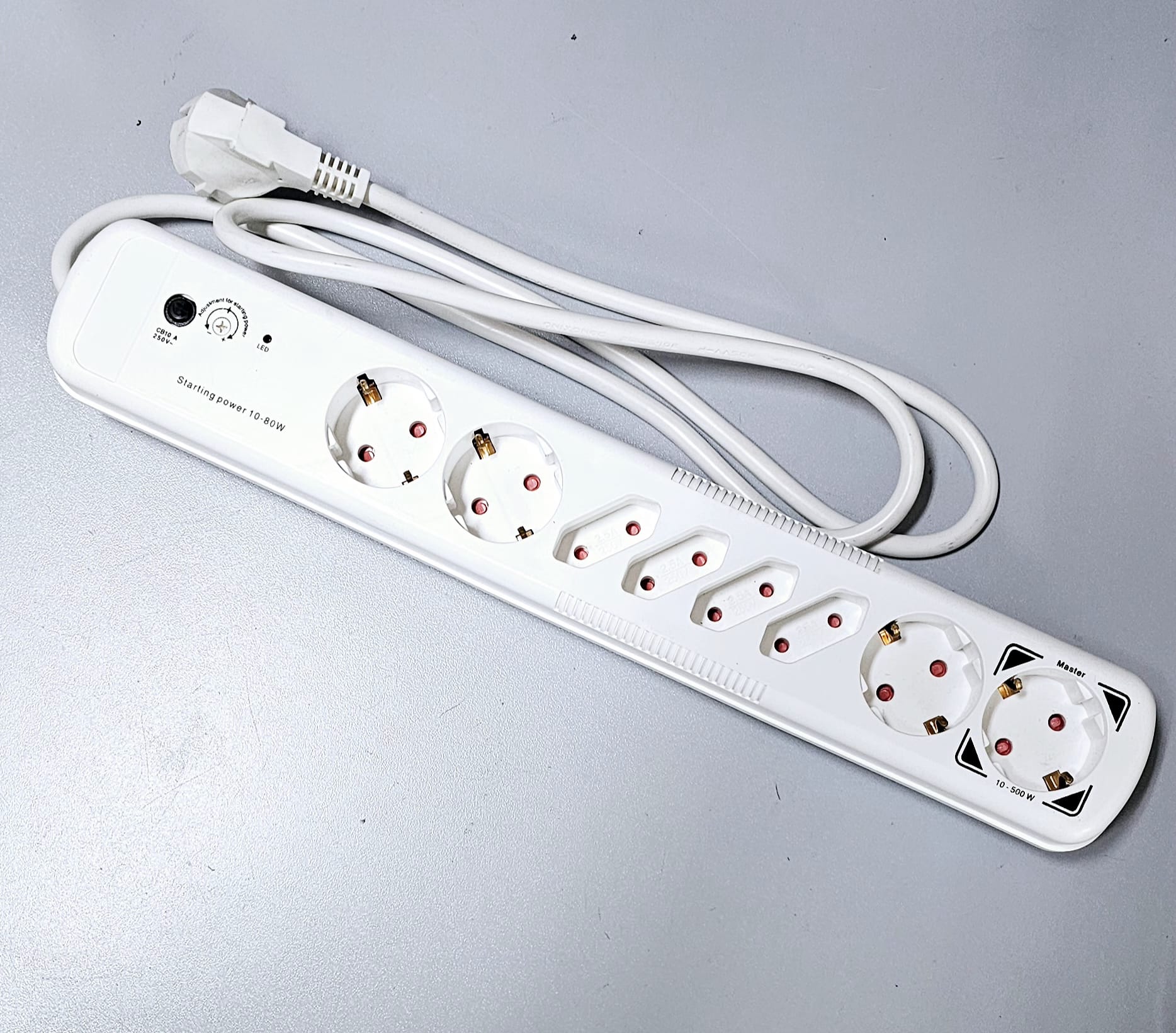 Extensão Eléctrica 8 Vias - 1,5mt Master/Slave