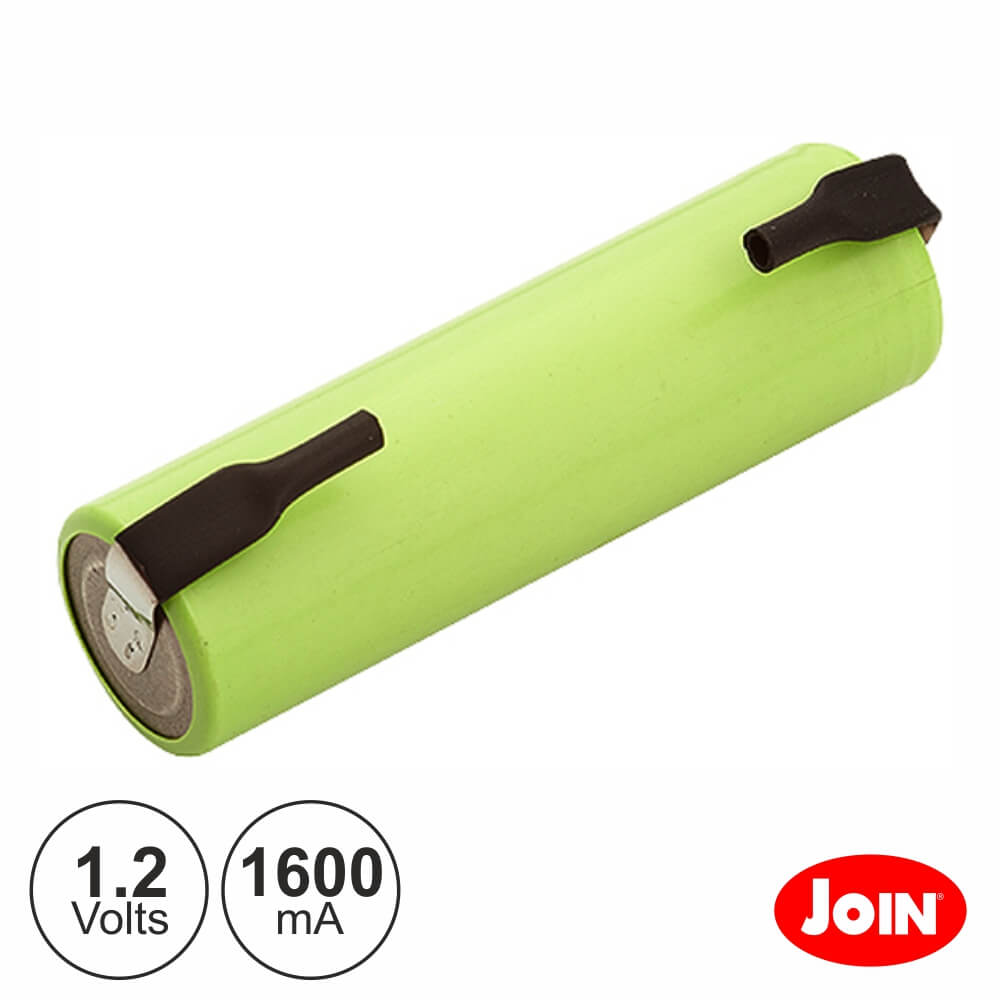 Pilha Recarregável AA R6 1,2V  1600mAh c/ patilhas