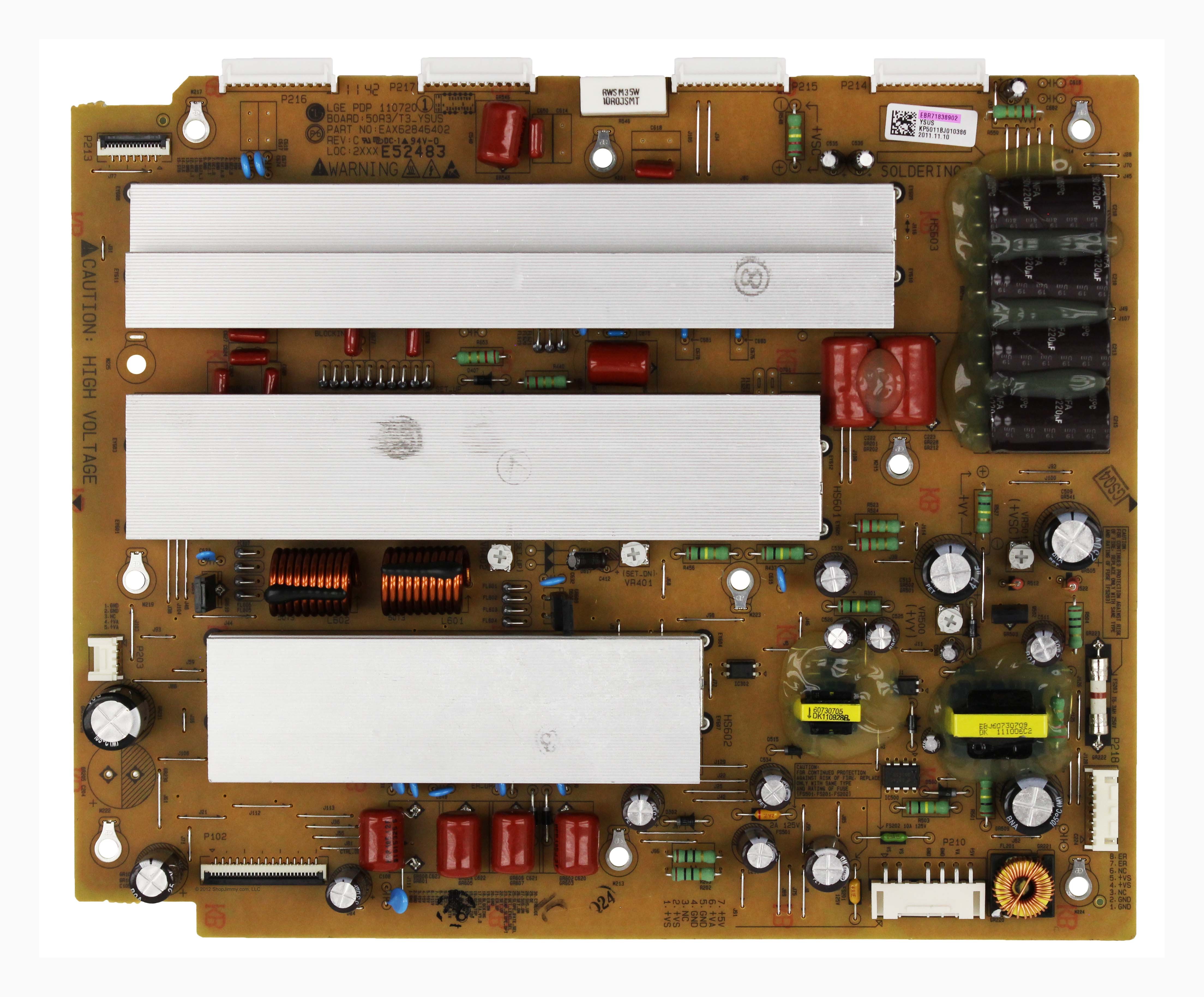 BOARD YSUS ASSY HAND INSERT P/ LG 50R3 - 50T3   EBR71838902 - EAX62846402