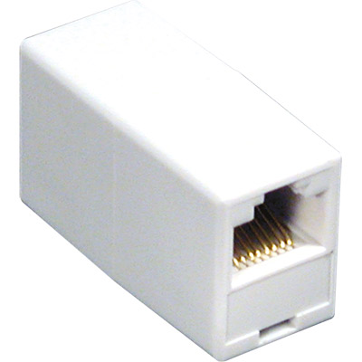 Adaptador Telefone 8V/8C RJ45 Fêmea / Fêmea - Branco
