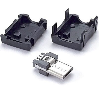 Ficha Micro USB "B" Macho p/ Soldar (OTG)