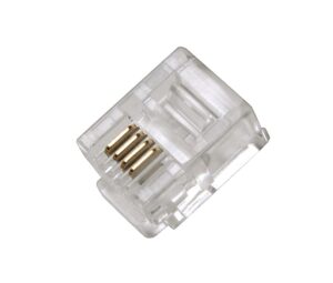 Ficha Telefone 6V/4C RJ11-p/ Cabo Plano (10 UNIDADES)