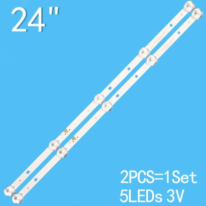 Kit 2 Barras LED 5 led´s 24" CY-240D-2X5 PB04D397103BL041-001H 400mm - Led´s 3V