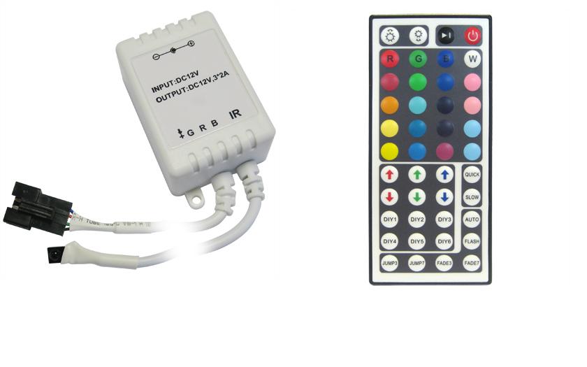 Controlador p/ Fita LED RGB c/ Comando 44 Teclas