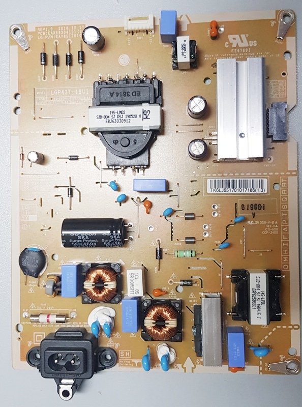 Power Supply LGP43T-19U1 EAX68304101 EAY65170101 - 43UM7450  - Usada