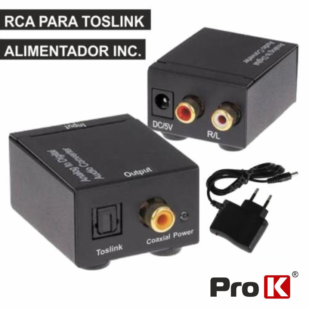 CONVERSOR AUDIO RCA » TOSLINK  PROK